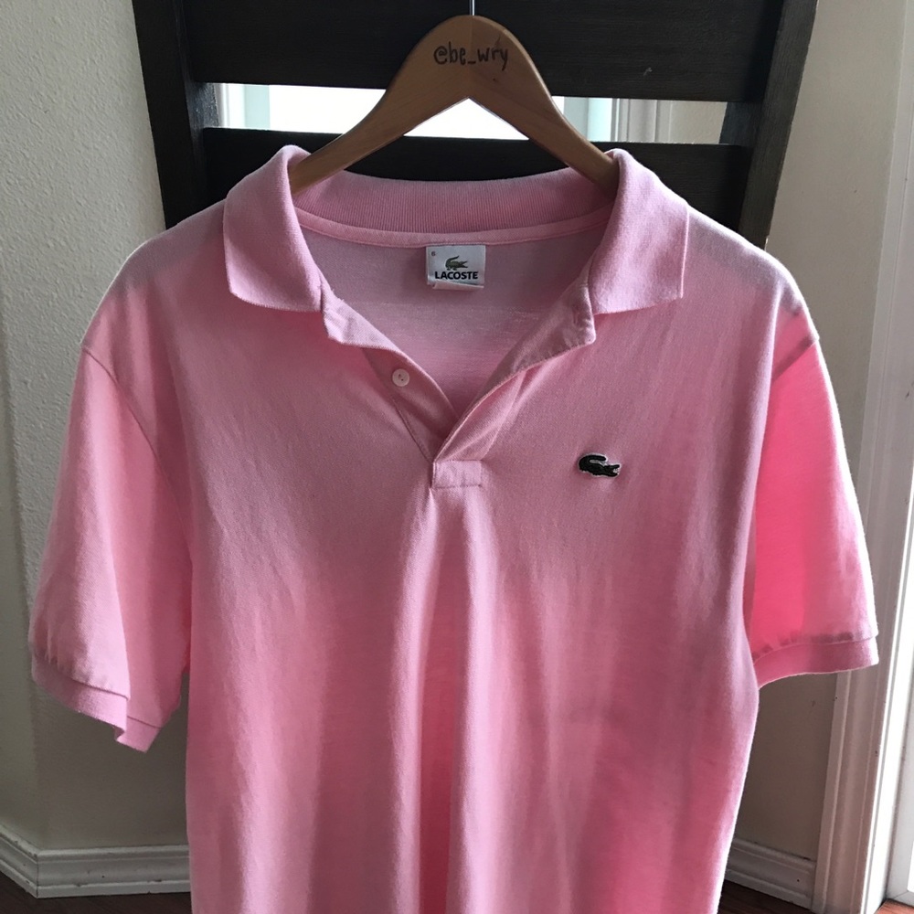 Pink LaCoste pullover shirt. Sized 6.